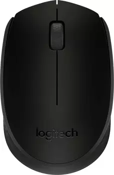 Мышь Logitech M171 черный оптическая (1000dpi) беспроводная USB для ноутбука (2but)