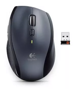 Мышь Logitech M705 серебристый/черный лазерная (1000dpi) беспроводная USB1.1 для ноутбука (5but)