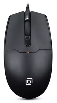 Мышь Оклик 147M V2 USB черный оптическая (1600dpi) USB для ноутбука (4but)