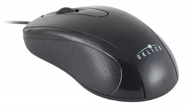 Мышь Оклик 205M черный оптическая (800dpi) USB (2but)