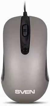 Мышь SVEN RX-515S серая (бесшумн. клав, 3+1кл. 800-1600DPI, 1,5м., блист.) USB (SV-018573)