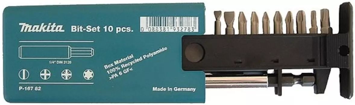 Набор бит Makita P-16782 (10пред.) для шуруповертов