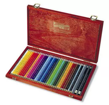 Набор карандашей цв. Koh-I-Noor Polycolor 3895 3895036001DK шестигран. цветной корпус 36цв. дер.кор. 36цв и 2 чернографитных карандаша