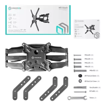 Наклонно-поворотный кронштейн ONKRON M5чёрный
