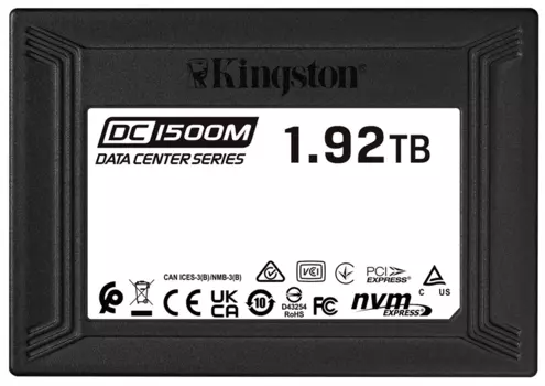 Накопитель SSD Kingston PCI-E 3.0 1920Gb SEDC1500M/1920G DC1500M 2.5" 1.6 DWPD
