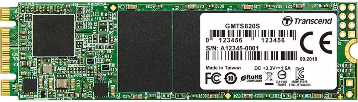 Накопитель SSD Transcend SATA III 480Gb TS480GMTS820S M.2 2280
