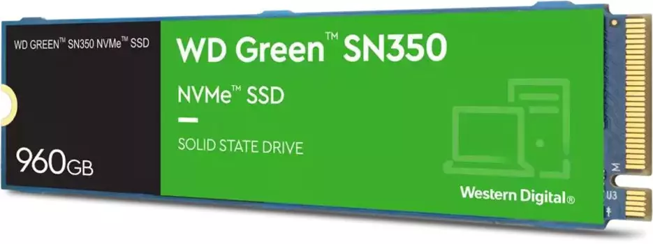 Накопитель SSD WD Original PCI-E x4 960Gb WDS960G2G0C Green SN350 M.2 2280
