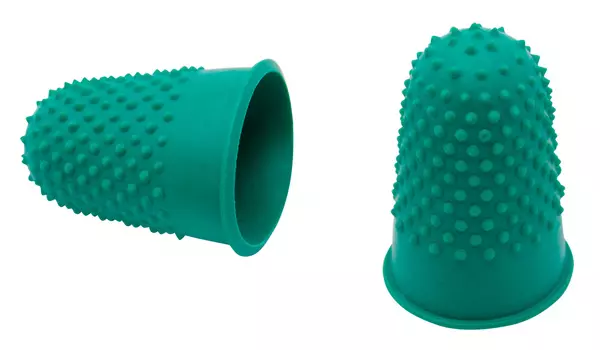 Напалечник для бумаг Silwerhof 672204-10 d=20мм h=30мм зеленый резина (упак.:10шт)