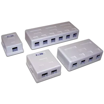 Настенная коробка 4 порта для Keystone (TWT-SA4-WH)