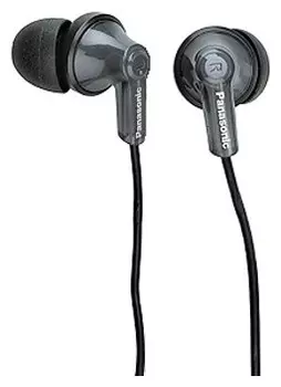Наушники вкладыши Panasonic RP-HJE118GU 1.1м черный проводные в ушной раковине (RP-HJE118GUK)