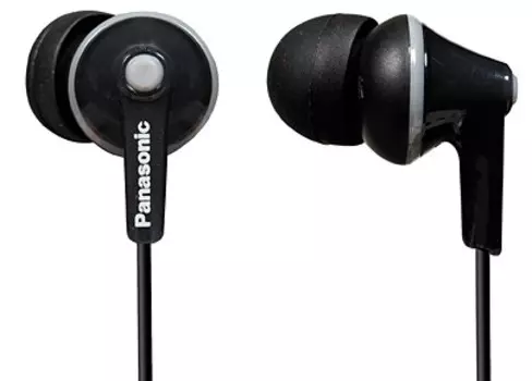 Наушники вкладыши Panasonic RP-HJE125E 1.1м черный проводные в ушной раковине (RP-HJE125E-K)