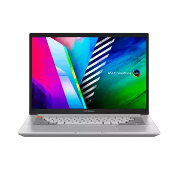 Ноутбук ASUS Vivobook Pro 14 M7400QE-KM118 R5-5600H/16Gb/512Gb M.2 SSD/14,0 OLED WQXGA+ (2880 x 1800) 90Hz/GeForceRTX 3050Ti 4Gb/WiFi6/BT/Backlit KB/No OS/1.4Kg/METEOR WHITE/DIALPAD (90NB0V52-M004L0)