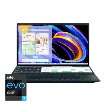 Ноутбук ASUS Zenbook Duo 14 UX482EGR-HY431W Intel I7-1195G7/16GB LPDDR4X/512GB SSD/14,0" Touch FHD IPS 1920X1080/ScreenPad+/GeForce MX450 2Gb/Windows 11 Home/1.6Kg/BACKPACK,STYLUS,STAND (90NB0S51-M003Z0)