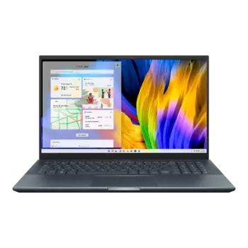 Ноутбук ASUS Zenbook Pro 15 UM535QA-KS241 AMD Ryzen 7 5800H/16Gb/1Tb SSD SSD Nvme/15.6 FHD GLARE TOUCH IPS 400 nit 1920x1080/WiFi5/BT/No OS/1.8Kg/PINE GREY(GLASS)/SLEEVE (90NB0UK1-M00BN0)