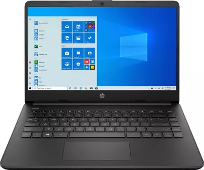 Ноутбук HP 14s-dq3002ur Celeron N4500 4Gb SSD128Gb Intel UHD Graphics 14" HD (1366x768) Windows 10 black WiFi BT Cam