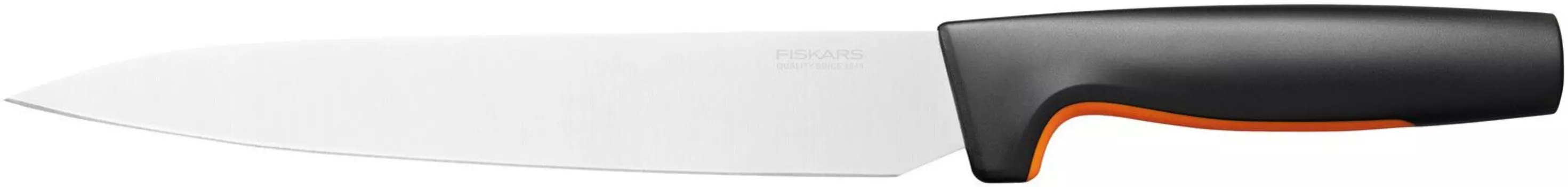 Нож кухонный Fiskars Functional Form 1057539 стальной для мяса лезв.210мм прямая заточка черный/оранжевый