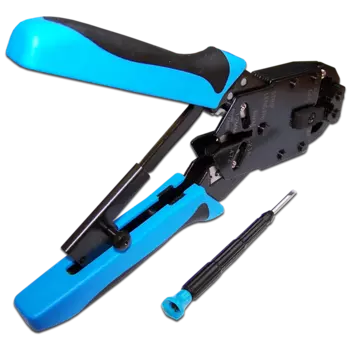 Обжимной инструмент 4P, 6P, 8P, с храповым механизмом (LAN-CRI-2008R)