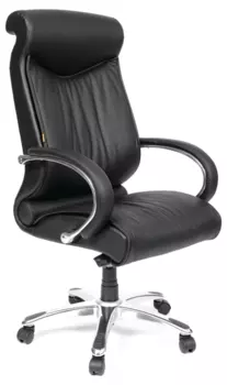 Офисное кресло Chairman 420 Россия WD кожа черная (7009701)
