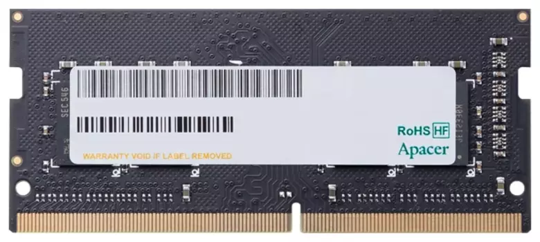 Оперативная память Apacer DDR4 8GB 3200MHz SO-DIMM (PC4-25600) CL19 1.2V (Retail) 1024*8 (AS08GGB32CSYBGH/ES.08G21.GSH) (AS08GGB32CSYBGH)