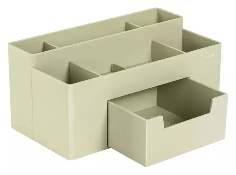 Органайзер настольный Deli 8913GREEN 224х121х104мм зеленый пластик