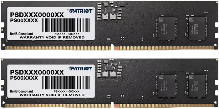 Память DDR5 2x8Gb 4800MHz Patriot PSD516G4800K Signature RTL PC5-38400 CL40 DIMM ECC 288-pin 1.1В