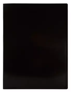 Папка метал.зажим Бюрократ Black&amp;White BWPZ08CBLCK A4 пластик 0.8мм черный/белый