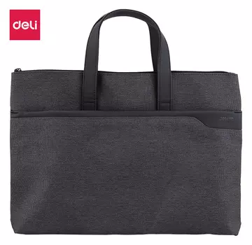 Папка-портфель Deli 63750GREY 1 отдел. терилен серый