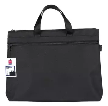 Папка-портфель Deli Extend EB55022 2 отдел. A4 текстиль черный