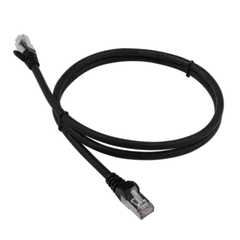 Патч-корд LANMASTER LSZH FTP кат.6, 0.5 м, черный (LAN-PC45/S6-0.5-BK)