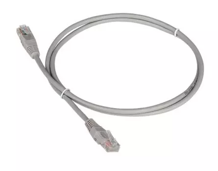Патч-корд Lanmaster TWT-45-45-0.15-GY вилка RJ-45-вилка RJ-45 кат.5е 0.15м серый ПВХ (уп.:1шт)
