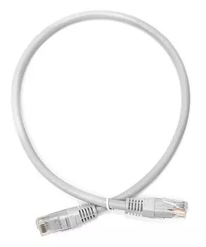 Патч-корд Lanmaster UTP TWT-45-45-0.5/6-GY вилка RJ-45-вилка RJ-45 кат.6 0.5м серый ПВХ