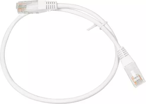 Патч-корд Lanmaster UTP TWT-45-45-0.5-WH вилка RJ-45-вилка RJ-45 кат.5е 0.5м белый ПВХ