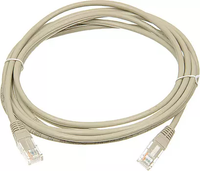 Патч-корд Lanmaster UTP TWT-45-45-3.0-GY UTP вилка RJ-45-вилка RJ-45 кат.5е 3м серый ПВХ
