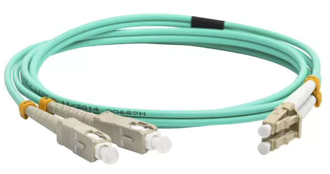 Патч-корд оптический LANMASTER, дуплексный, LC/PC-SC/PC, OM3, LSZH, 2.0 м (LAN-2LC-2SC/OM3-2.0)