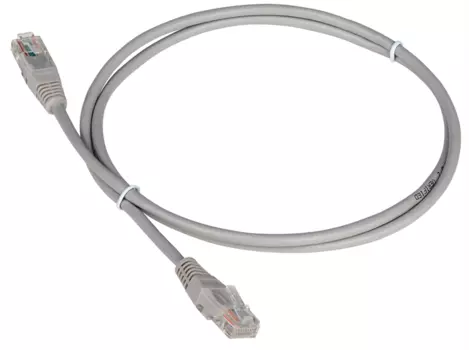 Патч-корд TWT UTP кат.5e, с заливными колпачками, 30.0 м, серый (TWT-45-45-30-GY)