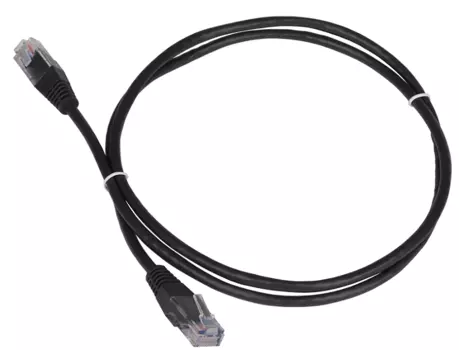 Патч-корд TWT UTP кат.5e, с заливными колпачками, 7.0 м, черный (TWT-45-45-7.0-BK)