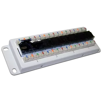 Патч-панель UTP Cat.5e, 8 портов, фронтальный монтаж (LAN-HCS-PP8U5E)