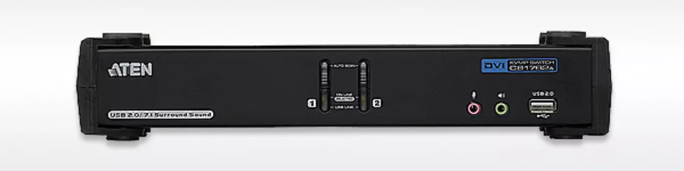 Переключатель электронный ATEN 2-Port USB DVI Dual Link/CH7.1 Audio KVMP™ Switch (CS1782A-AT-G)