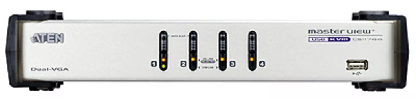 Переключатель электронный ATEN 4-Port USB VGA Dual Display/Audio KVMP™ Switch (CS1744C-AT)