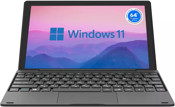 Планшет Digma EVE 1490D Celeron N4000 (1.1) 2C RAM4Gb ROM64Gb 11.6" IPS 1366x768 Windows 10 черный 2Mpix BT WiFi Touch microSD 64Gb mHDMI 4000mAh