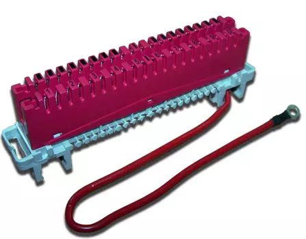 Плинт заземления LSA Profil, 10 пар, маркировка от 0 до 9 (TWT-LSA10PG-DIS-09)