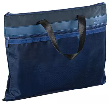 Портфель Deli 63777BLUE 29x38x3см ткань синий