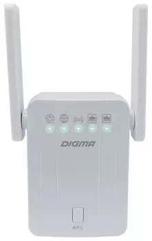 Повторитель беспроводного сигнала Digma D-WR300 10/100BASE-TX белый