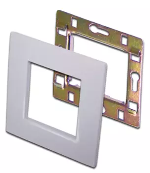 Рамка 1-постовая 45х45, с суппортом, белая (LAN-FRS45x45/1-WH)