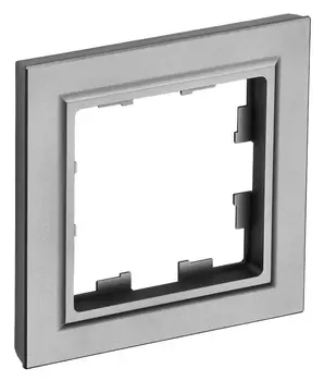 Рамка IEK Brite РУ-1-БрС BR-M12-K46 1x сталь (упак.:1шт)