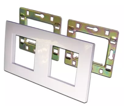 Рамка Lanmaster LAN-FRS45X45/2-WH 45x45 2x45x45 белый