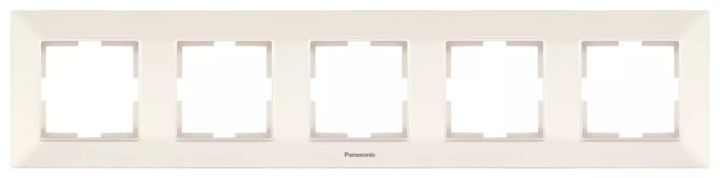 Рамка Panasonic Arkedia Slim WNTF08052BG-RU 5x горизонтальный монтаж пластик бежевый (упак.:1шт)