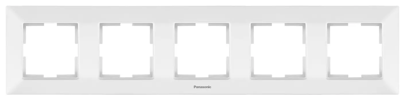 Рамка Panasonic Arkedia Slim WNTF08052WH-RU 5x горизонтальный монтаж пластик белый (упак.:1шт)