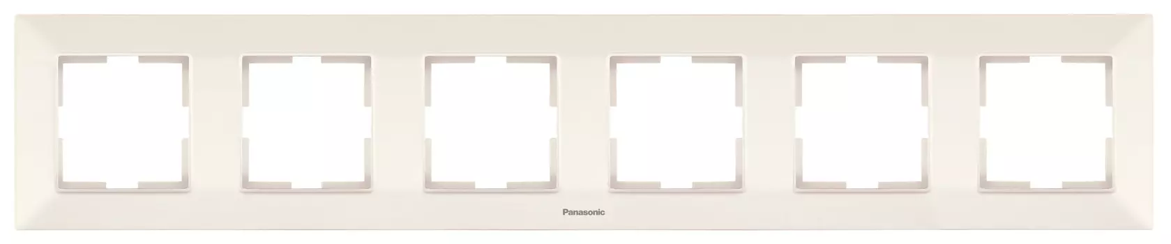 Рамка Panasonic Arkedia Slim WNTF08062BG-RU 6x горизонтальный монтаж пластик бежевый (упак.:1шт)