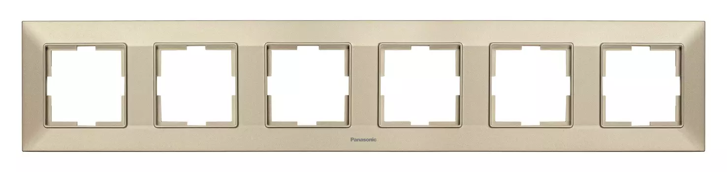 Рамка Panasonic Arkedia Slim WNTF08062BR-RU 6x горизонтальный монтаж пластик бронза (упак.:1шт)